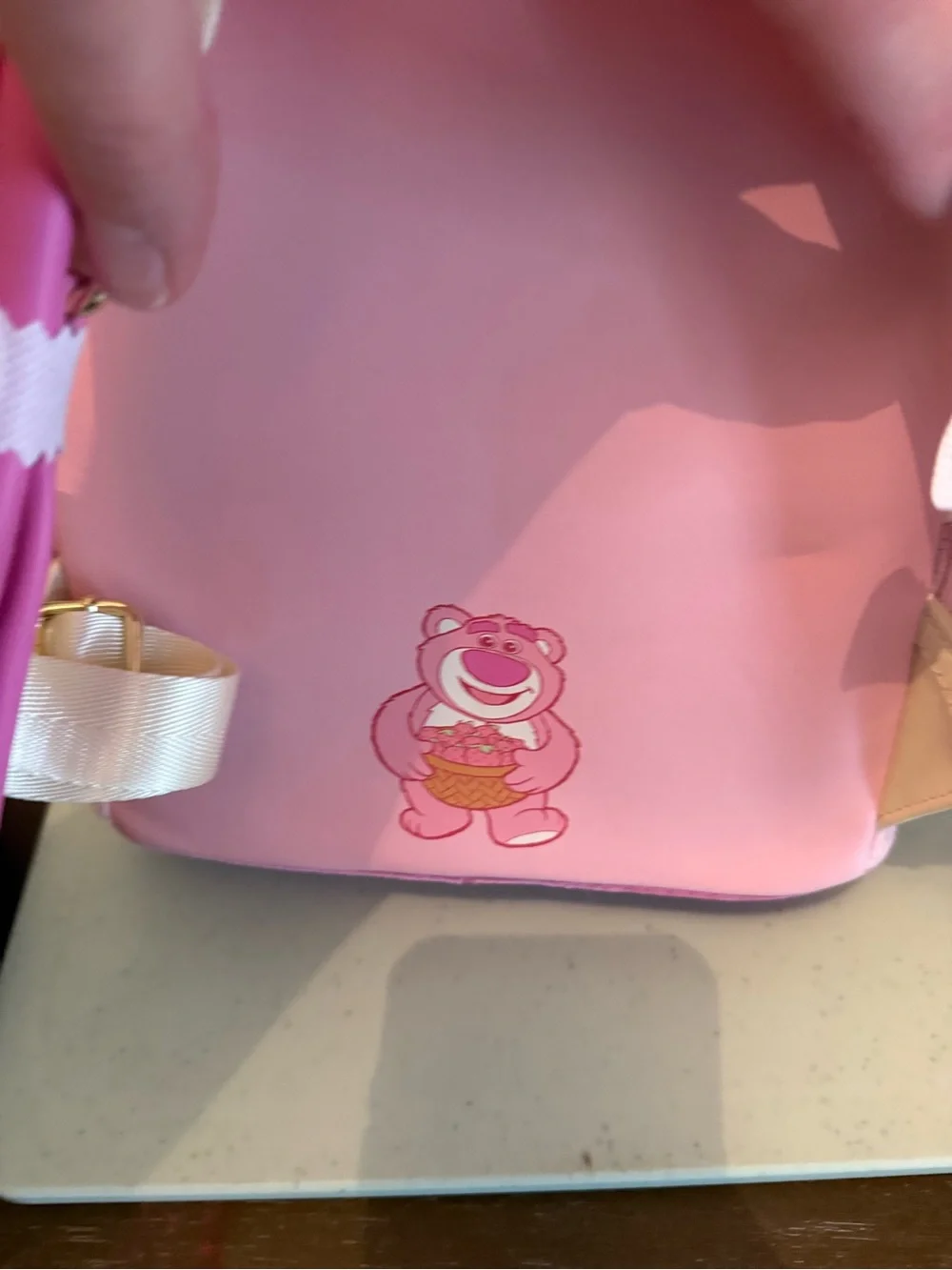 Loungefly Pink Lotso Corduroy Character Mini Backpack